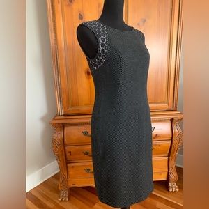 Polka Dot & Lace Ann Taylor Sheath Dress